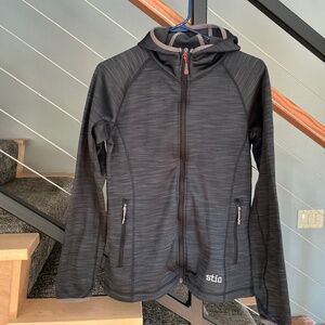 Stio Women’s Large Full Zip Fleece - Charcoal